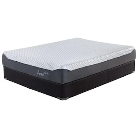 Queen 10" Gel Memory Foam Mattress and Solid Wood 9" Black Foundation